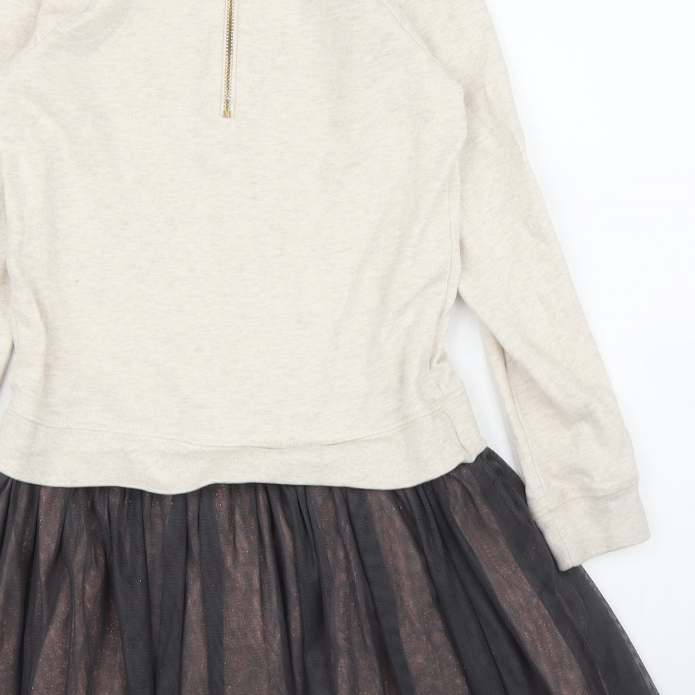 Monsoon Girls Beige   Jumper Dress  Size 7-8 Years