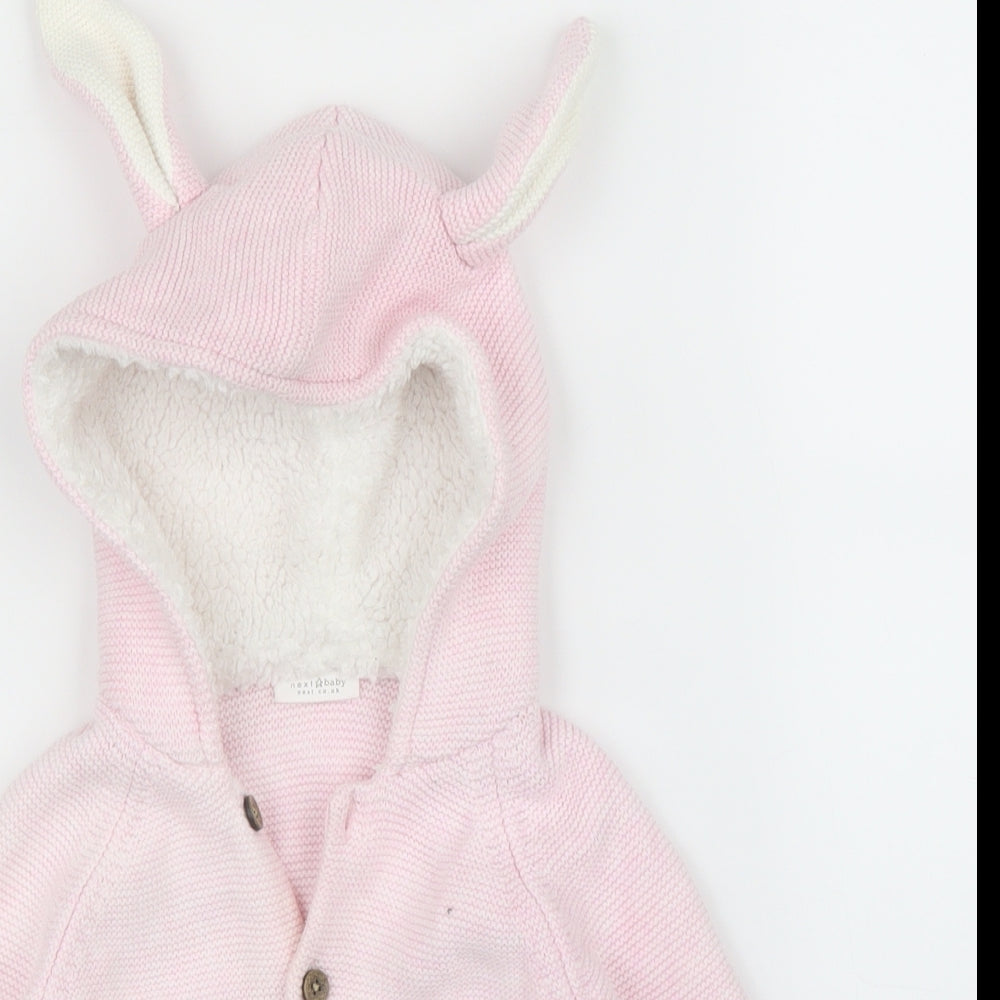NEXT Girls Pink   Cardigan Jumper Size 9-12 Months