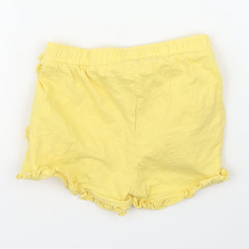 F&F Girls Yellow   Cut-Off Shorts Size 2-3 Years