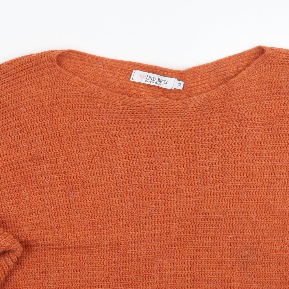 Luisa Ricci Womens Orange   Pullover Jumper Size M