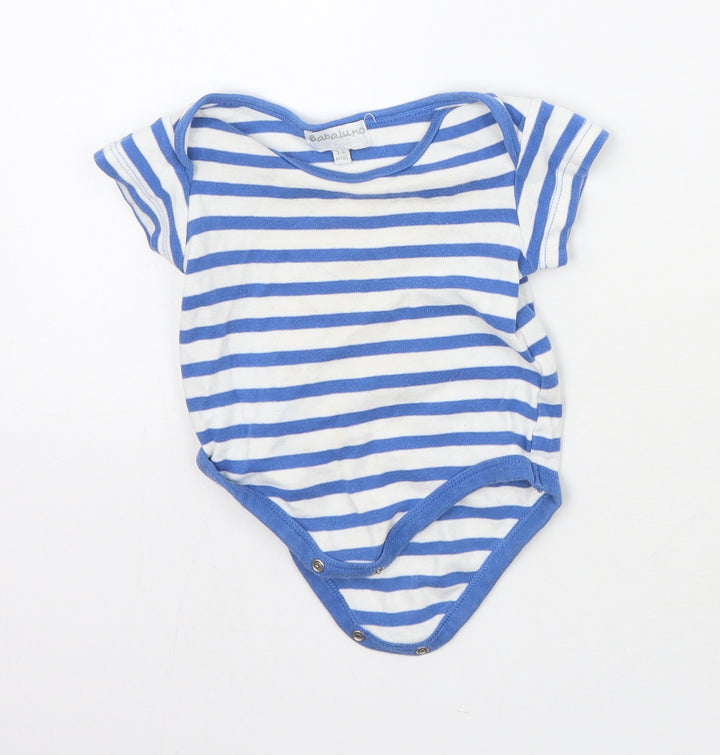 Babaluno Baby Blue Striped Babygrow One-Piece Size 3-6 Months