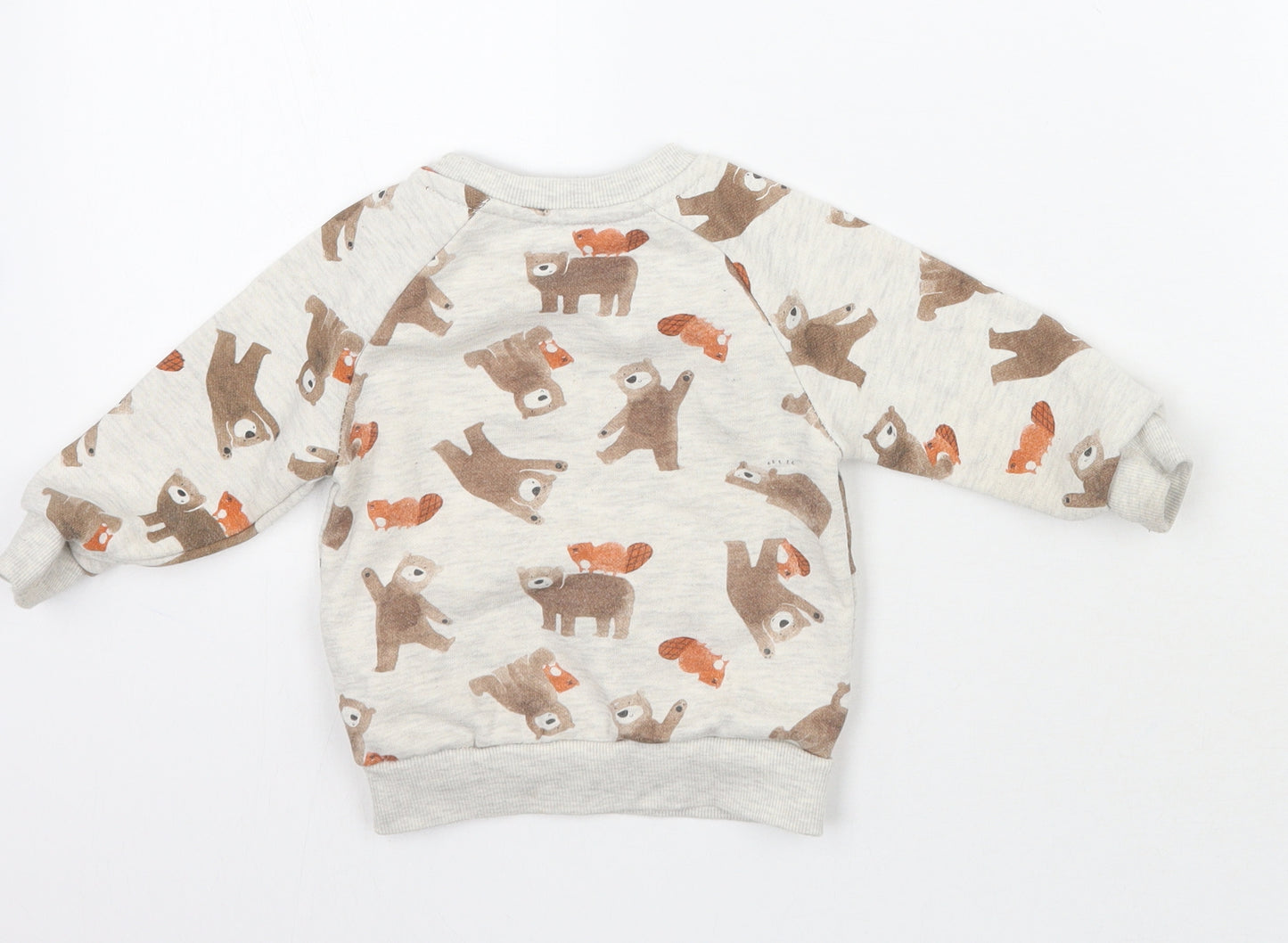 Primark Baby Beige Geometric  Pullover Jumper Size 9-12 Months