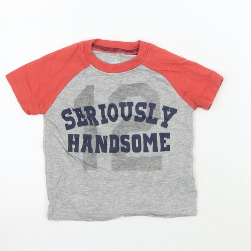 carters Boys Grey   Basic T-Shirt Size 3-6 Months