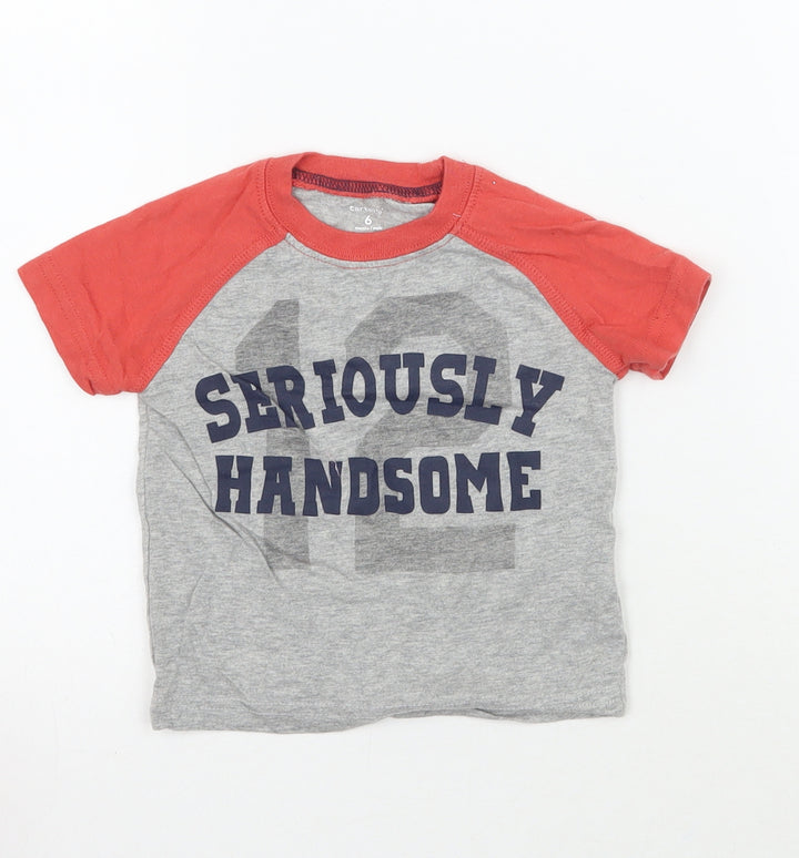 carters Boys Grey   Basic T-Shirt Size 3-6 Months