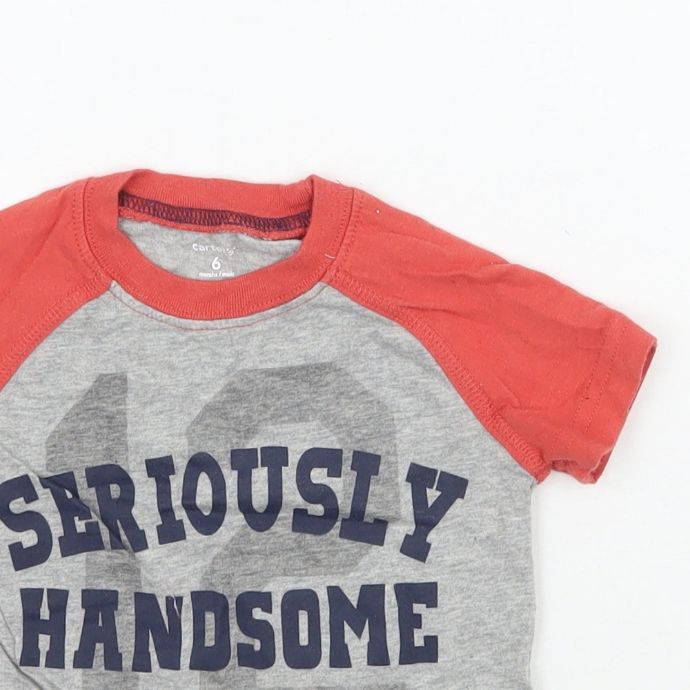 carters Boys Grey   Basic T-Shirt Size 3-6 Months