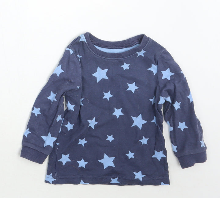 George Baby Blue Geometric  Basic T-Shirt Size 6-9 Months