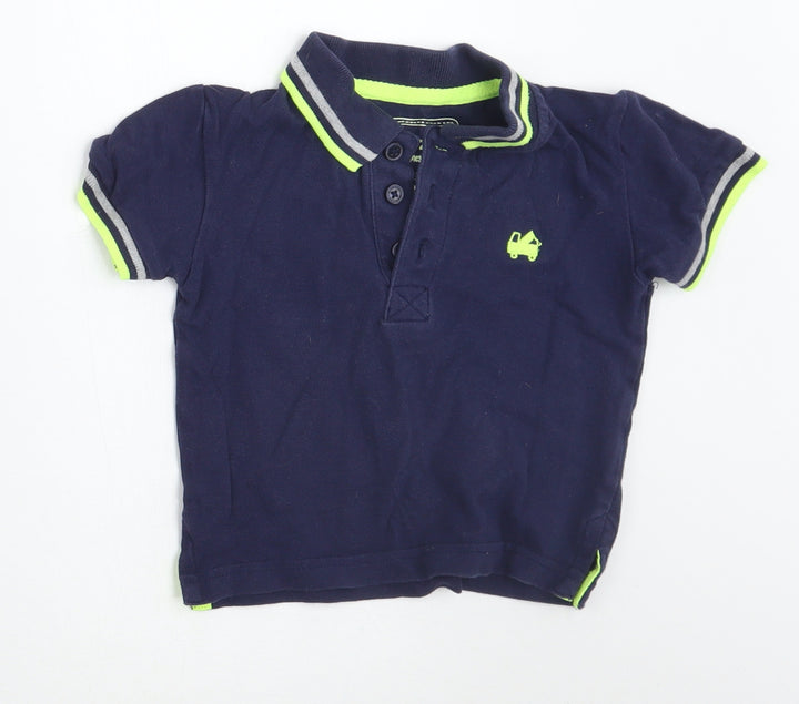Bluezoo Boys Blue Basic Polo Size 12-18 Months