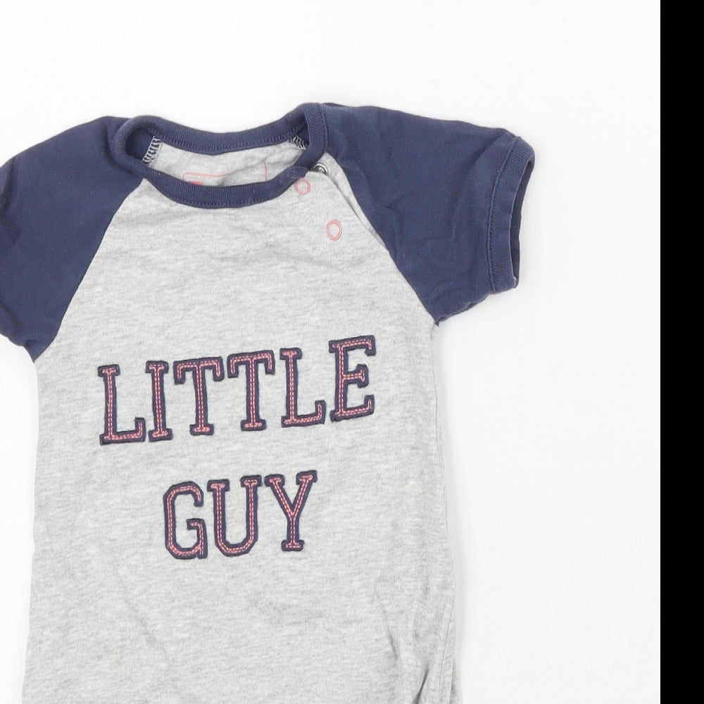 TU Boys Grey   Babygrow One-Piece Size 9-12 Months