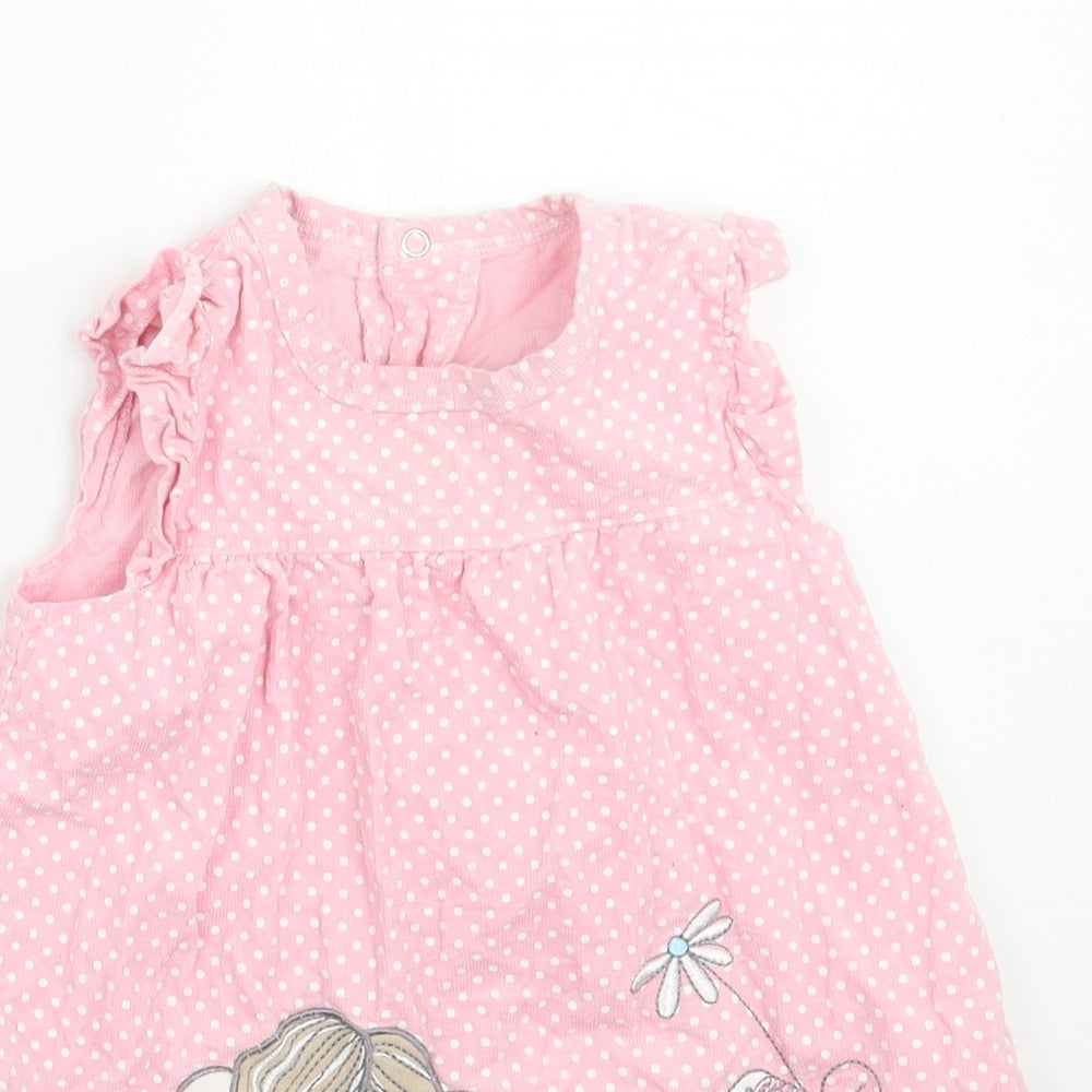 Pep&co Girls Pink Polka Dot  A-Line  Size 9-12 Months