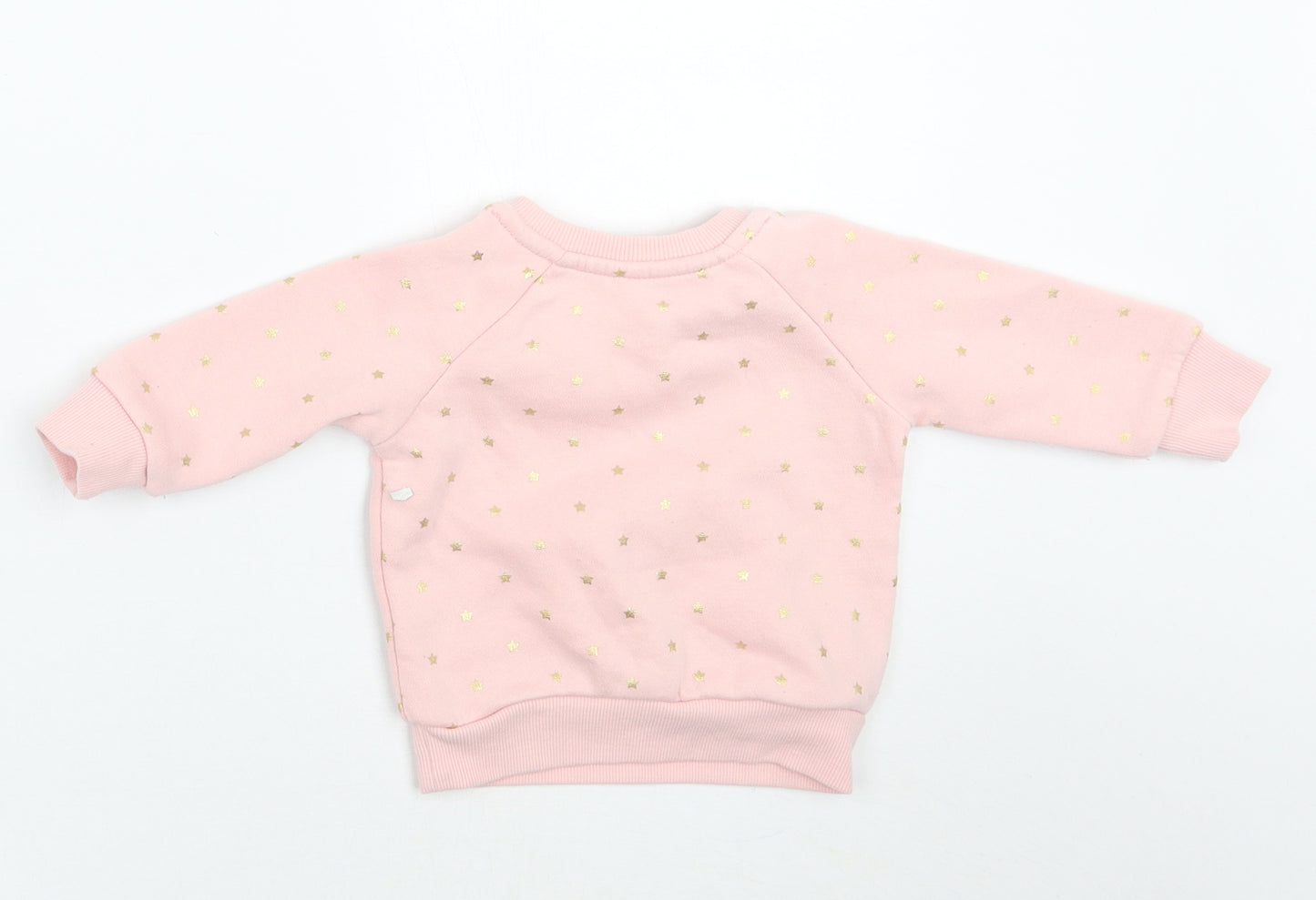 Primark Girls Pink Geometric  Pullover Jumper Size 3-6 Months