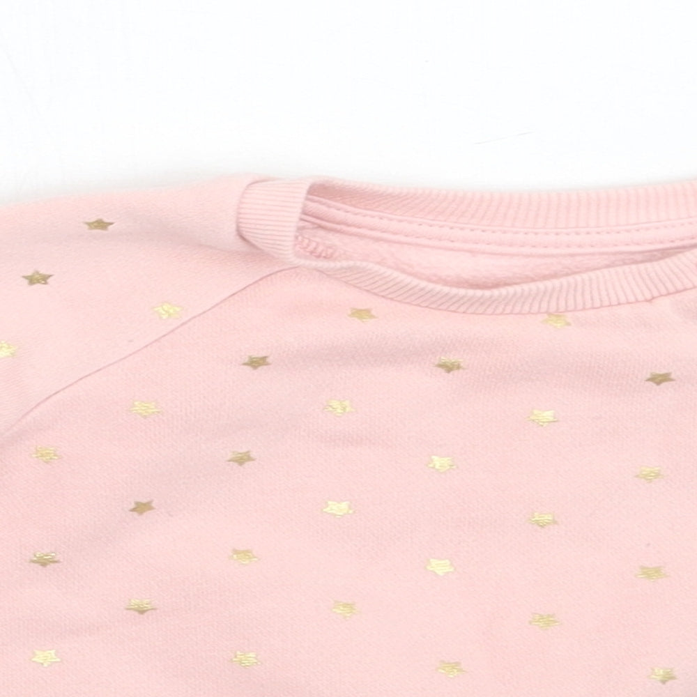 Primark Girls Pink Geometric  Pullover Jumper Size 3-6 Months