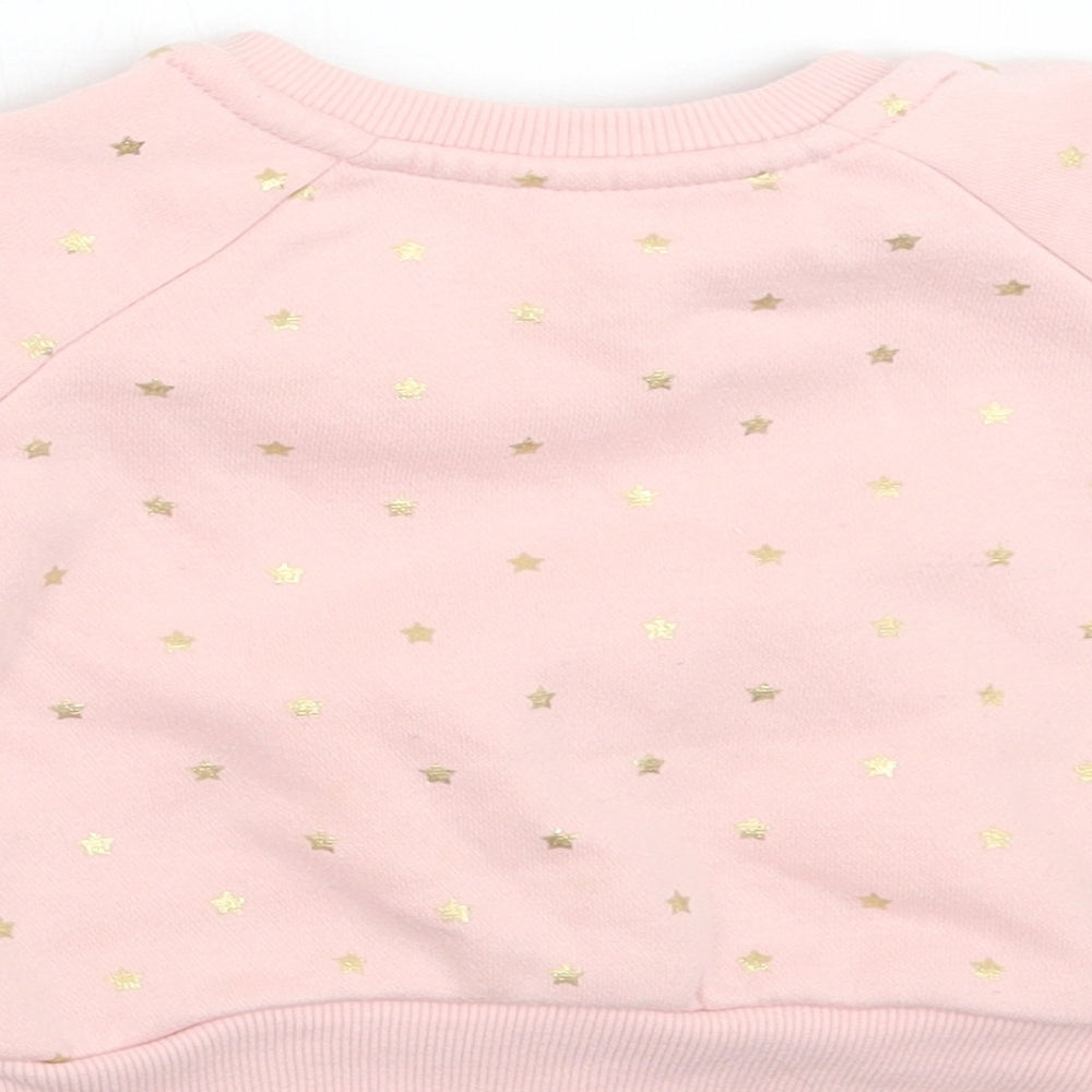 Primark Girls Pink Geometric  Pullover Jumper Size 3-6 Months