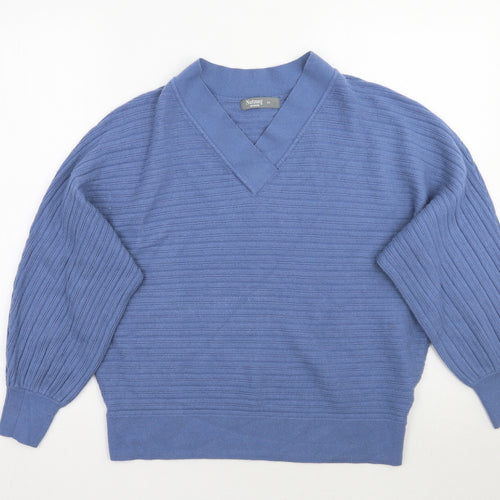Nutmeg Womens Blue   Pullover Jumper Size 14