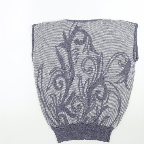Emreco Womens Blue Floral  Pullover Jumper One Size