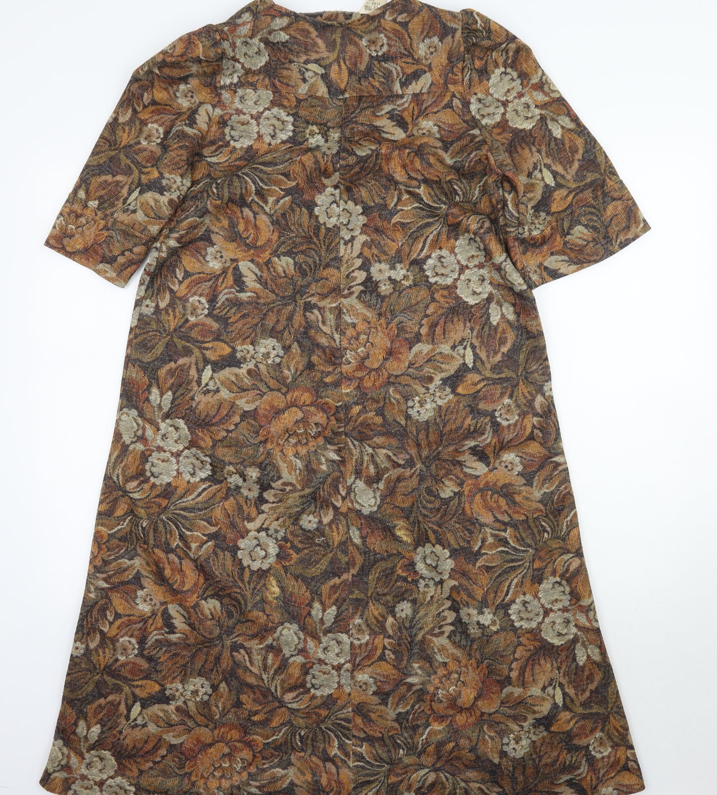 Preworn Womens Brown Floral  A-Line  Size 12