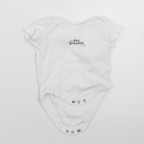 F&F Baby White   Babygrow One-Piece Size 0-3 Months  - Day dreamer