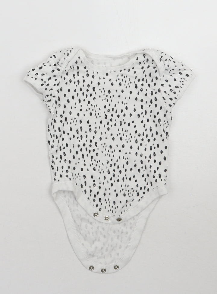 Primark Girls White Animal Print  Babygrow One-Piece Size 9-12 Months