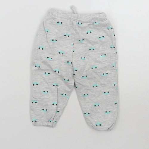 Very Baby Grey Geometric  Sweatpants Trousers Size 9-12 Months