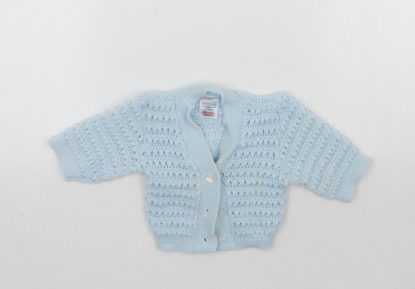 Baby prem Girls Blue   Cardigan Jumper Size 0-3 Months