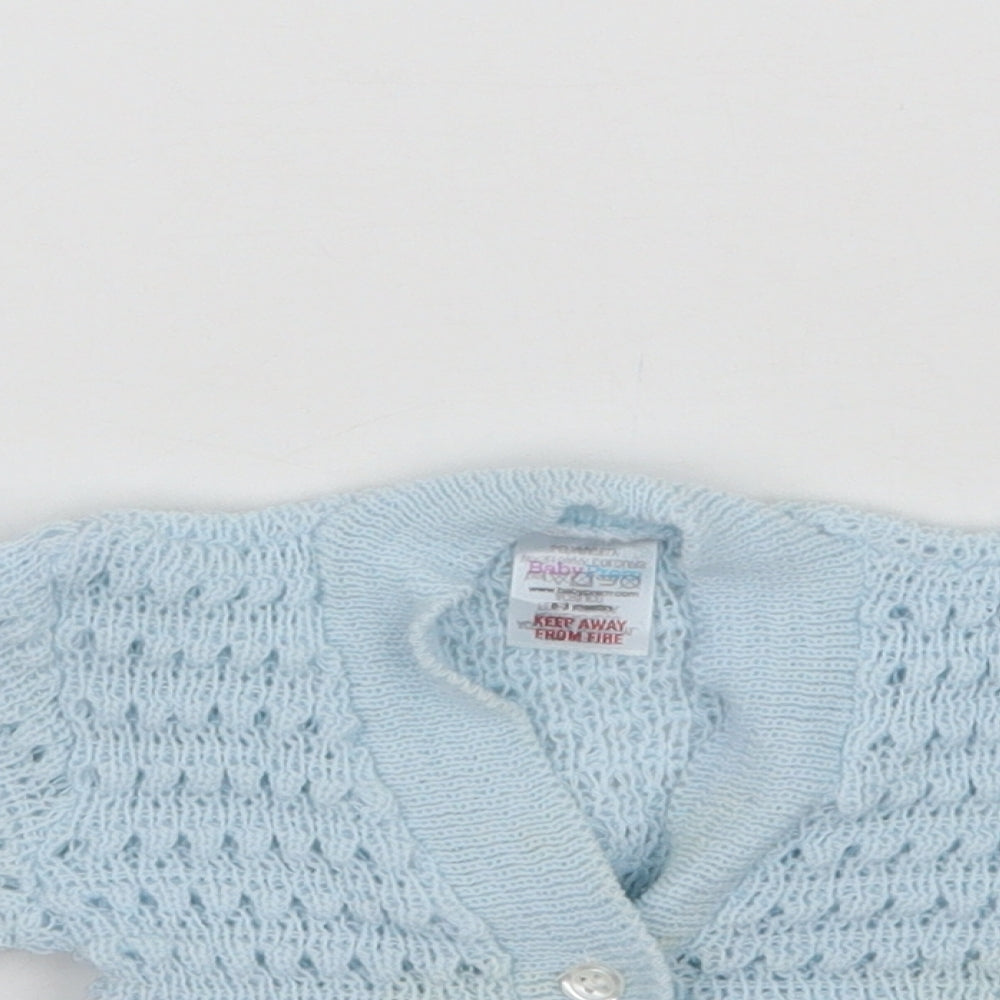 Baby prem Girls Blue   Cardigan Jumper Size 0-3 Months