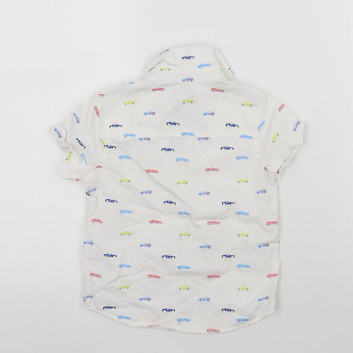 F&F Baby White Geometric  Basic Button-Up Size 12-18 Months