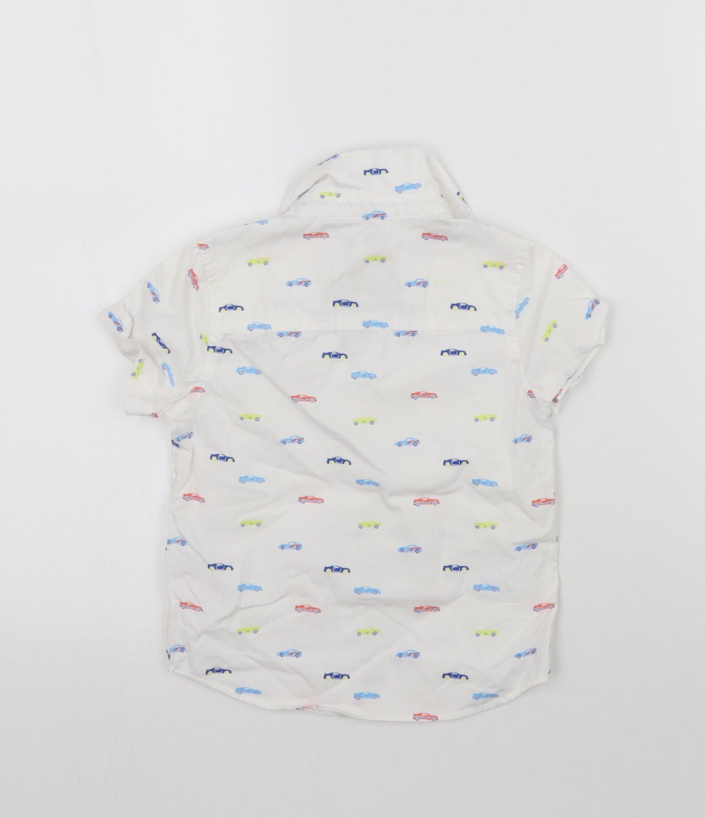 F&F Baby White Geometric  Basic Button-Up Size 12-18 Months