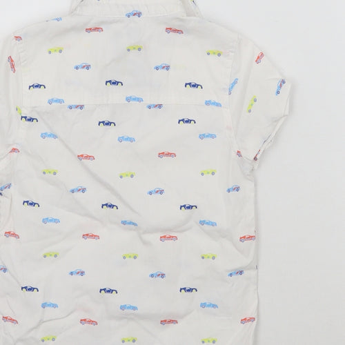 F&F Baby White Geometric  Basic Button-Up Size 12-18 Months