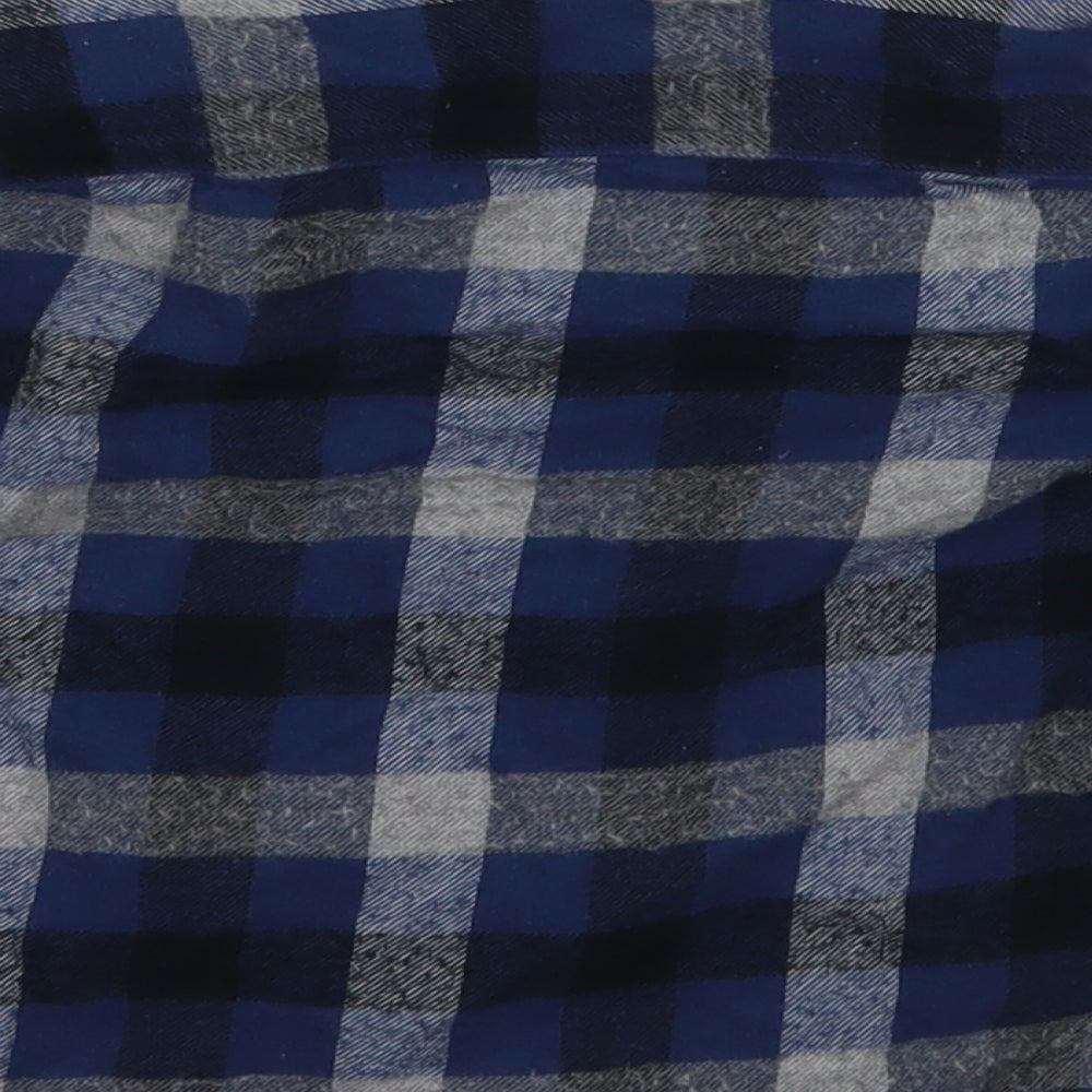 George Boys Blue Check  Basic Button-Up Size 3-4 Years