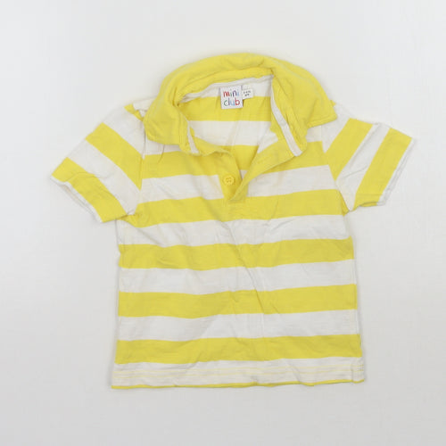 Mini Club Baby Yellow Striped  Basic Polo Size 12-18 Months