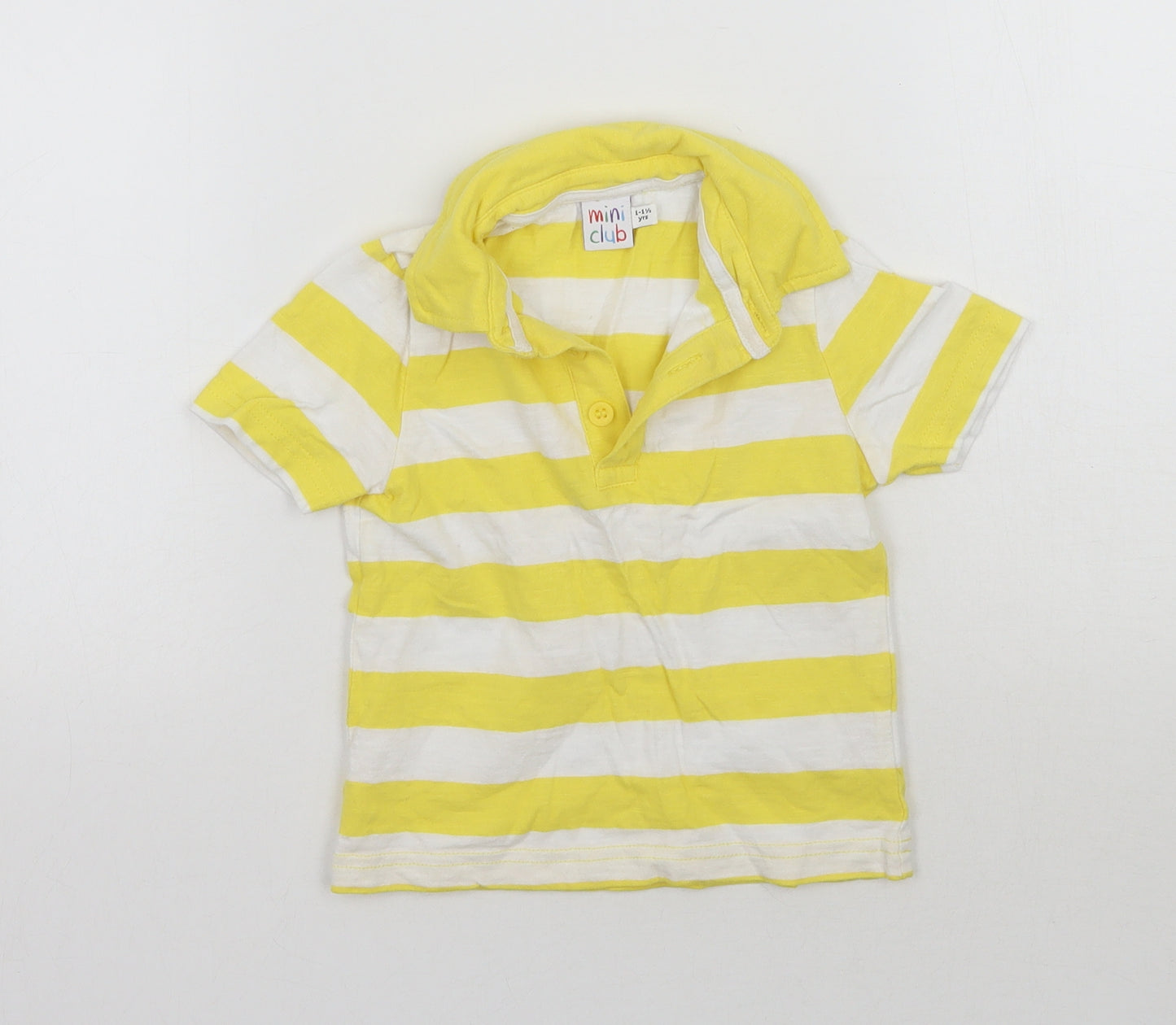 Mini Club Baby Yellow Striped  Basic Polo Size 12-18 Months