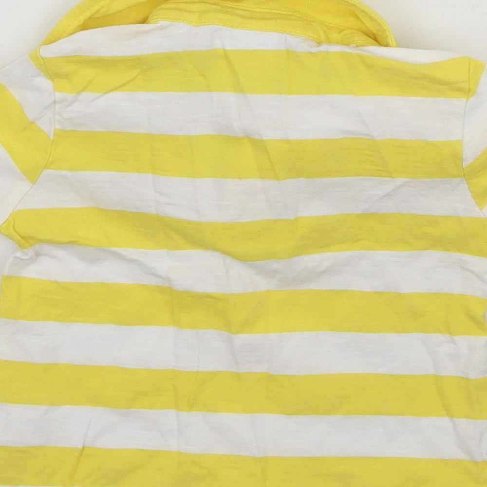 Mini Club Baby Yellow Striped  Basic Polo Size 12-18 Months