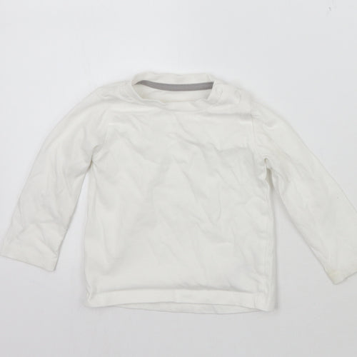Nutmeg Baby White   Basic T-Shirt Size 9-12 Months