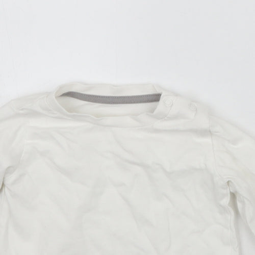 Nutmeg Baby White   Basic T-Shirt Size 9-12 Months