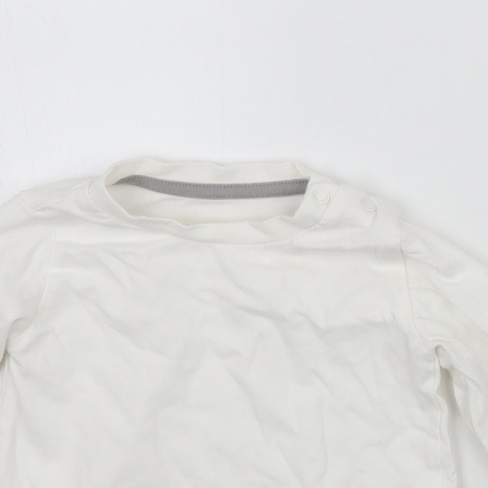 Nutmeg Baby White   Basic T-Shirt Size 9-12 Months