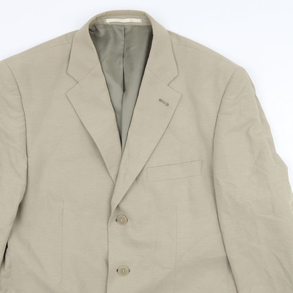 TU Mens Beige   Jacket Suit Jacket Size 42