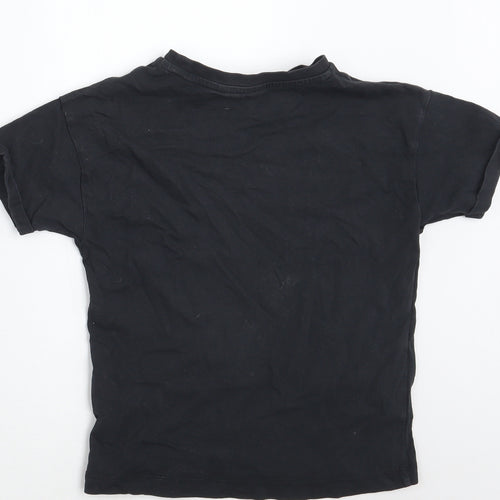 Marks and Spencer Girls Black   Basic T-Shirt Size 7-8 Years