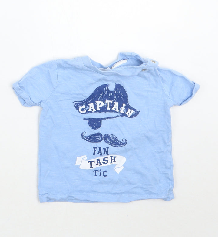 F&F Boys Blue   Basic T-Shirt Size 3-6 Months