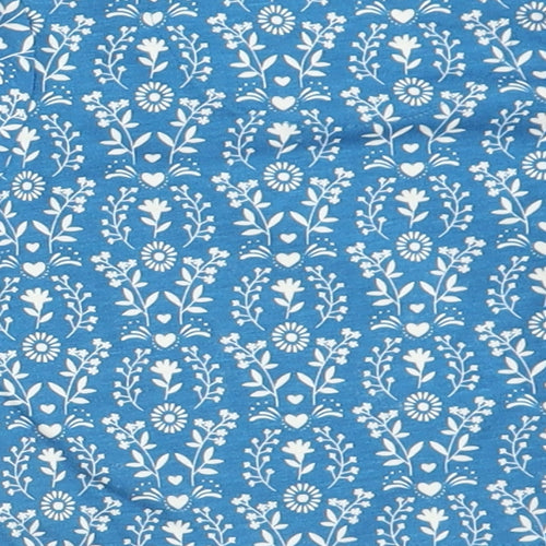 Mini Club Girls Blue Floral  Basic T-Shirt Size 0-3 Months