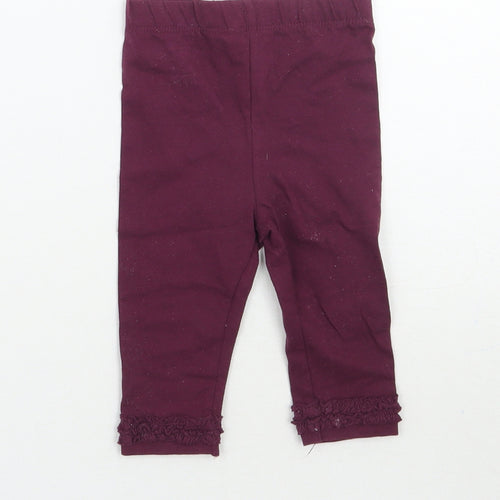 George Girls Purple   Sweatpants Trousers Size 6-9 Months