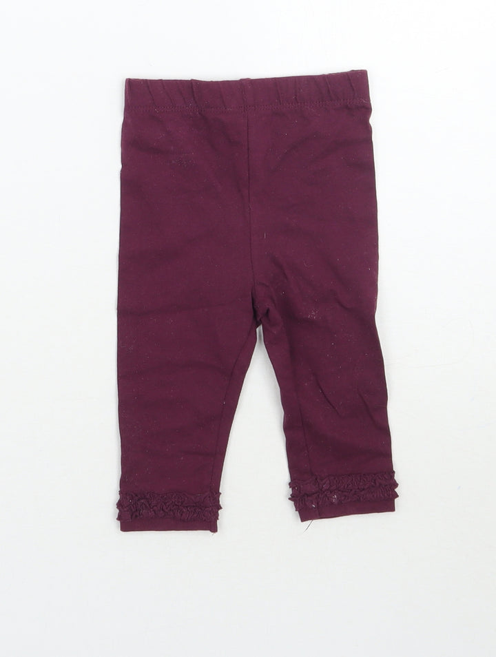 George Girls Purple Sweatpants Trousers Size 6-9 Months