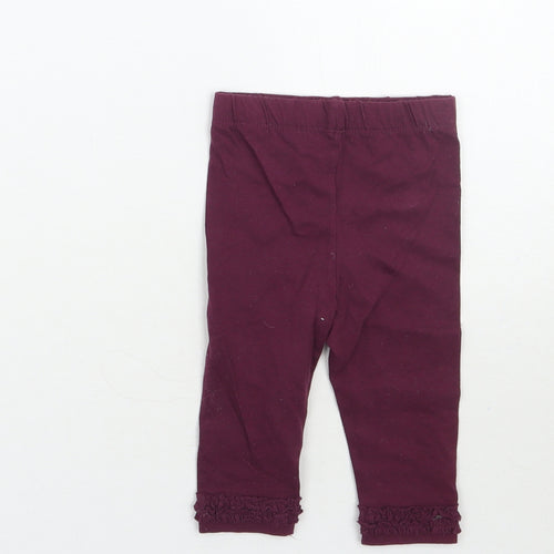 George Girls Purple   Sweatpants Trousers Size 6-9 Months