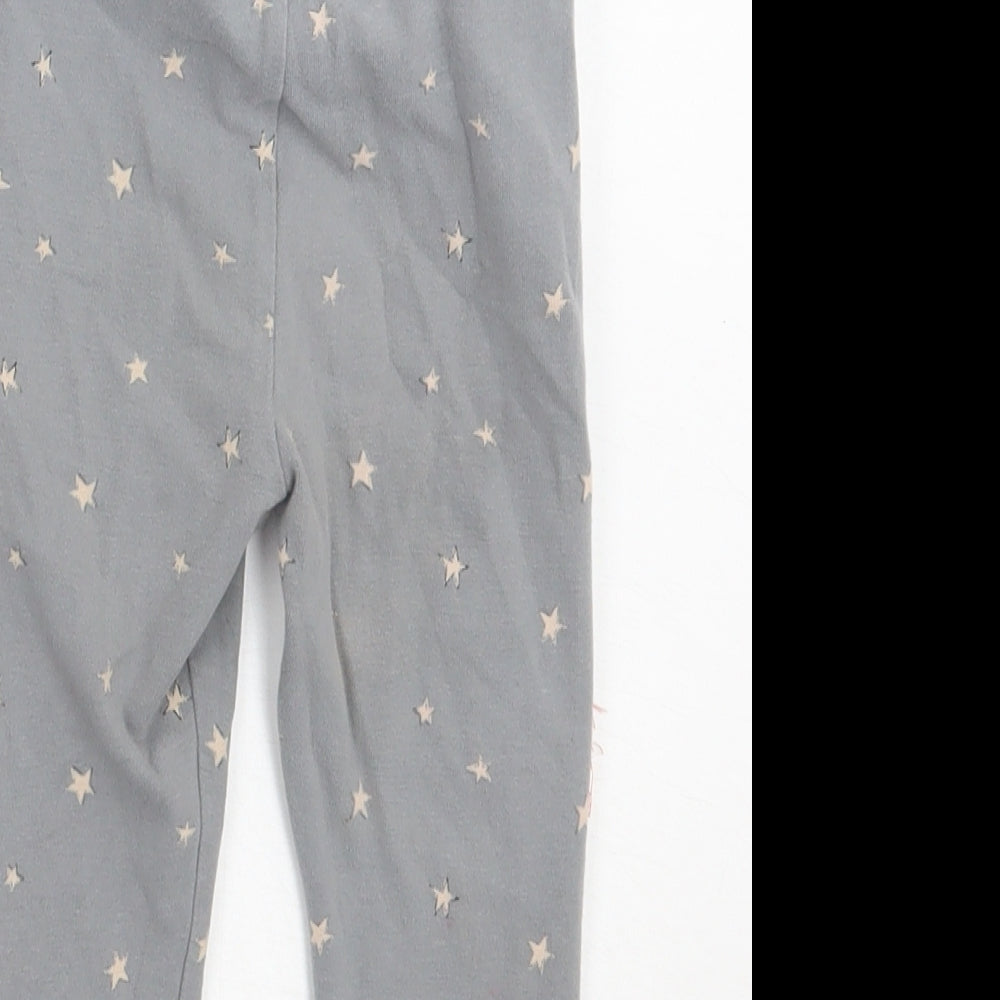 NEXT Girls Grey Geometric  Capri Leggings Size 9-12 Months