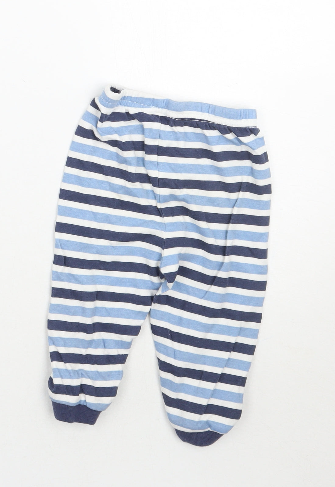 George Boys Blue Striped  Sweatpants Trousers Size 9-12 Months