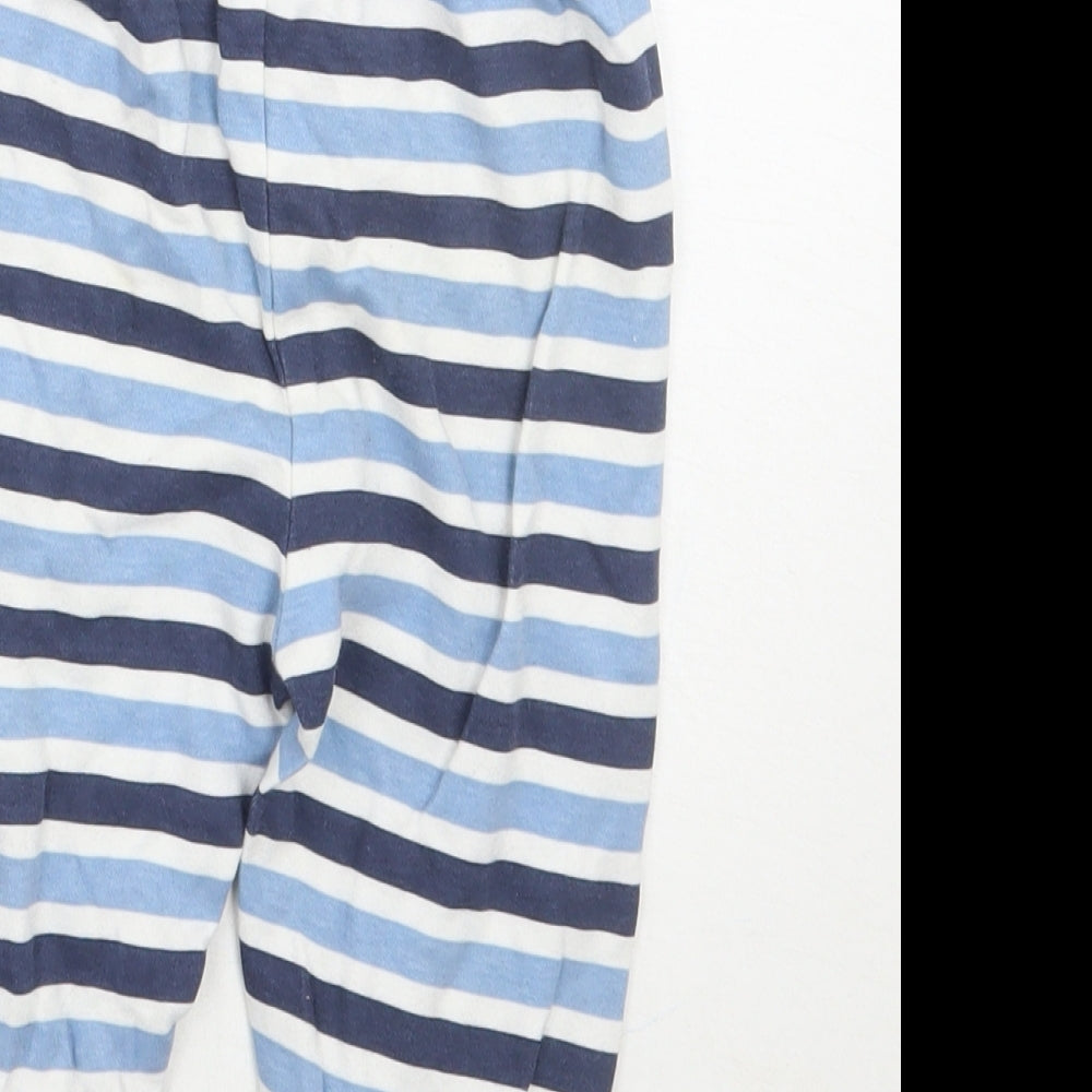 George Boys Blue Striped  Sweatpants Trousers Size 9-12 Months
