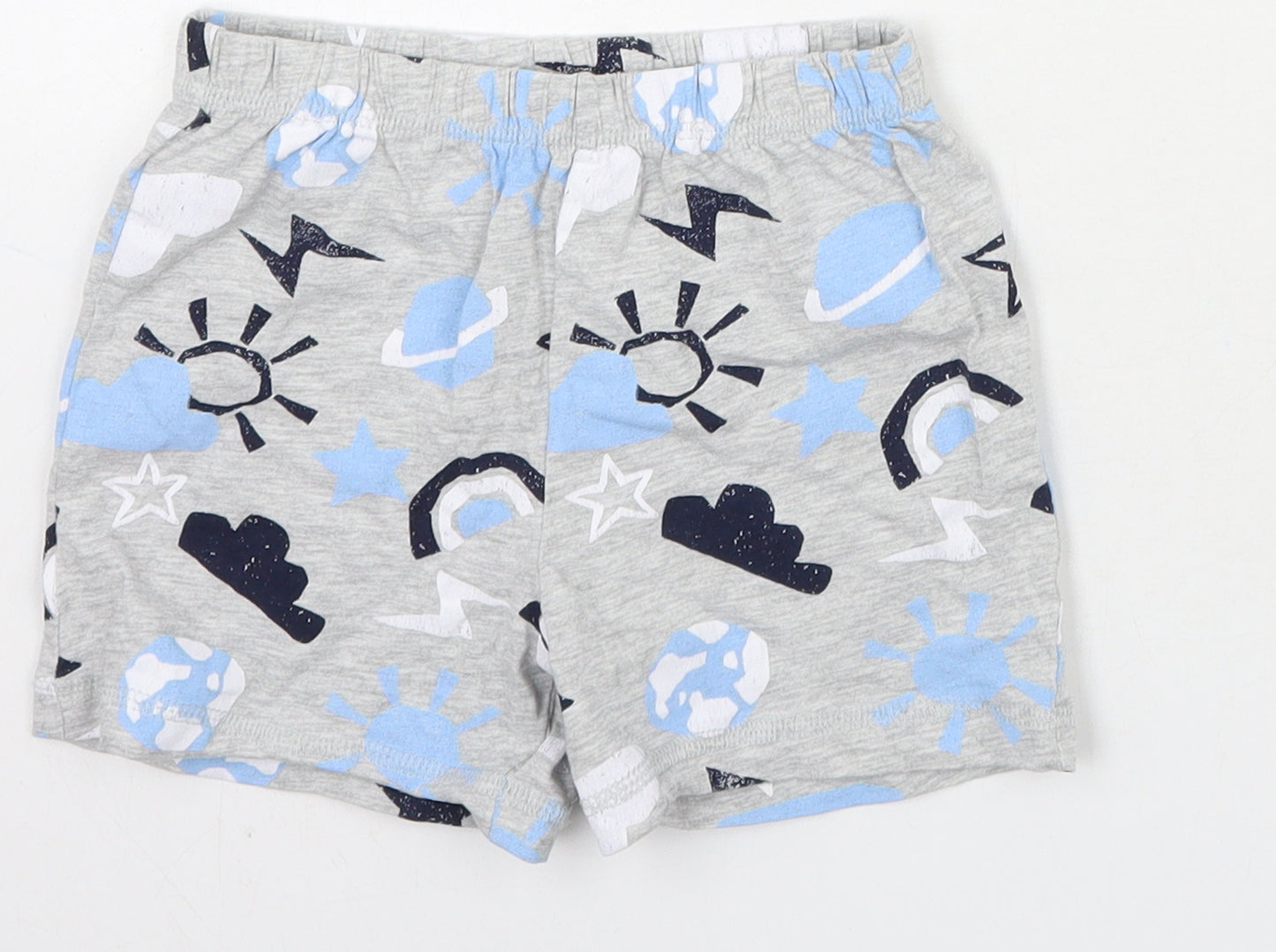 George Boys Grey Geometric  Sweat Shorts Size 3-4 Years