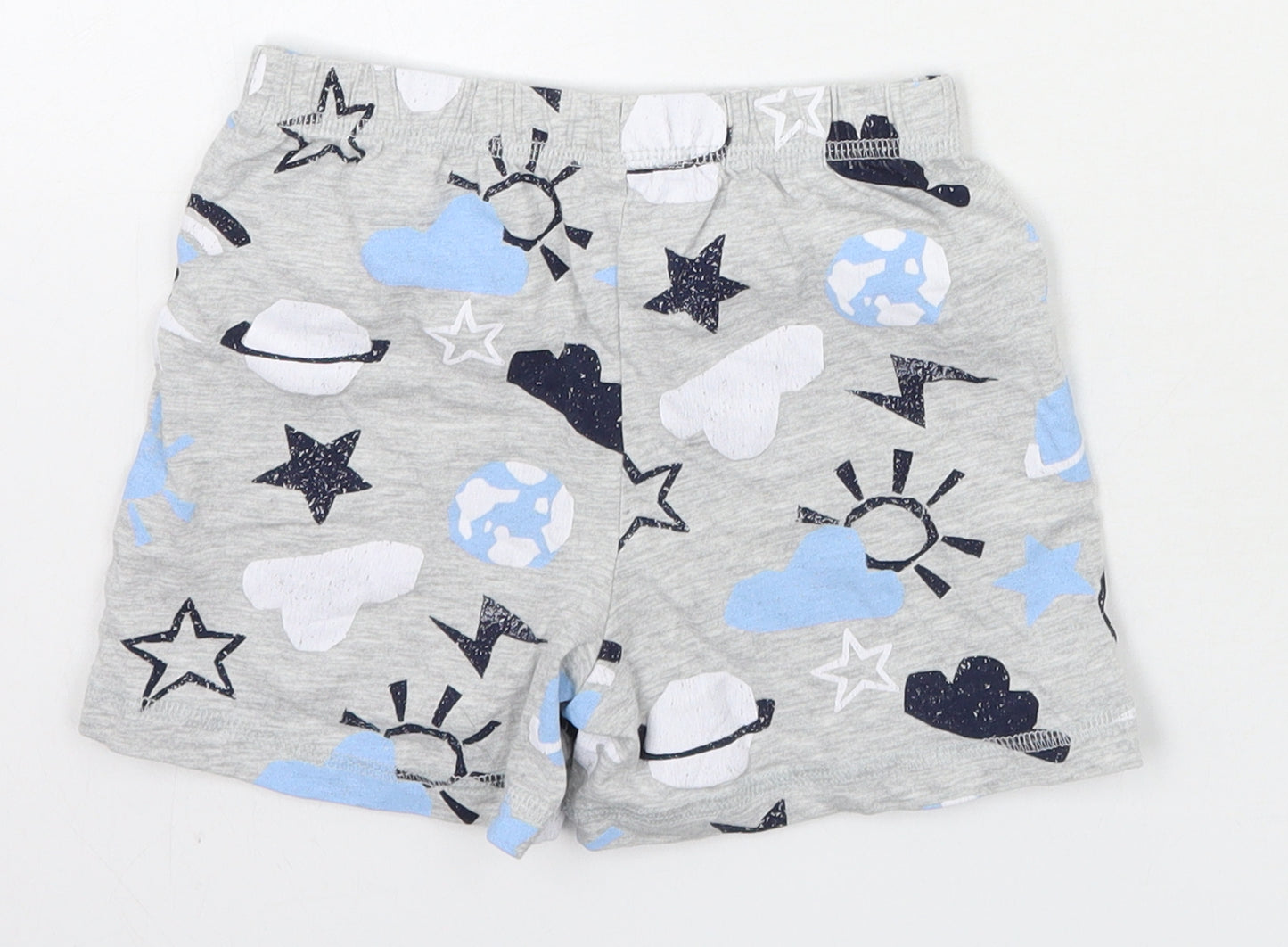 George Boys Grey Geometric  Sweat Shorts Size 3-4 Years
