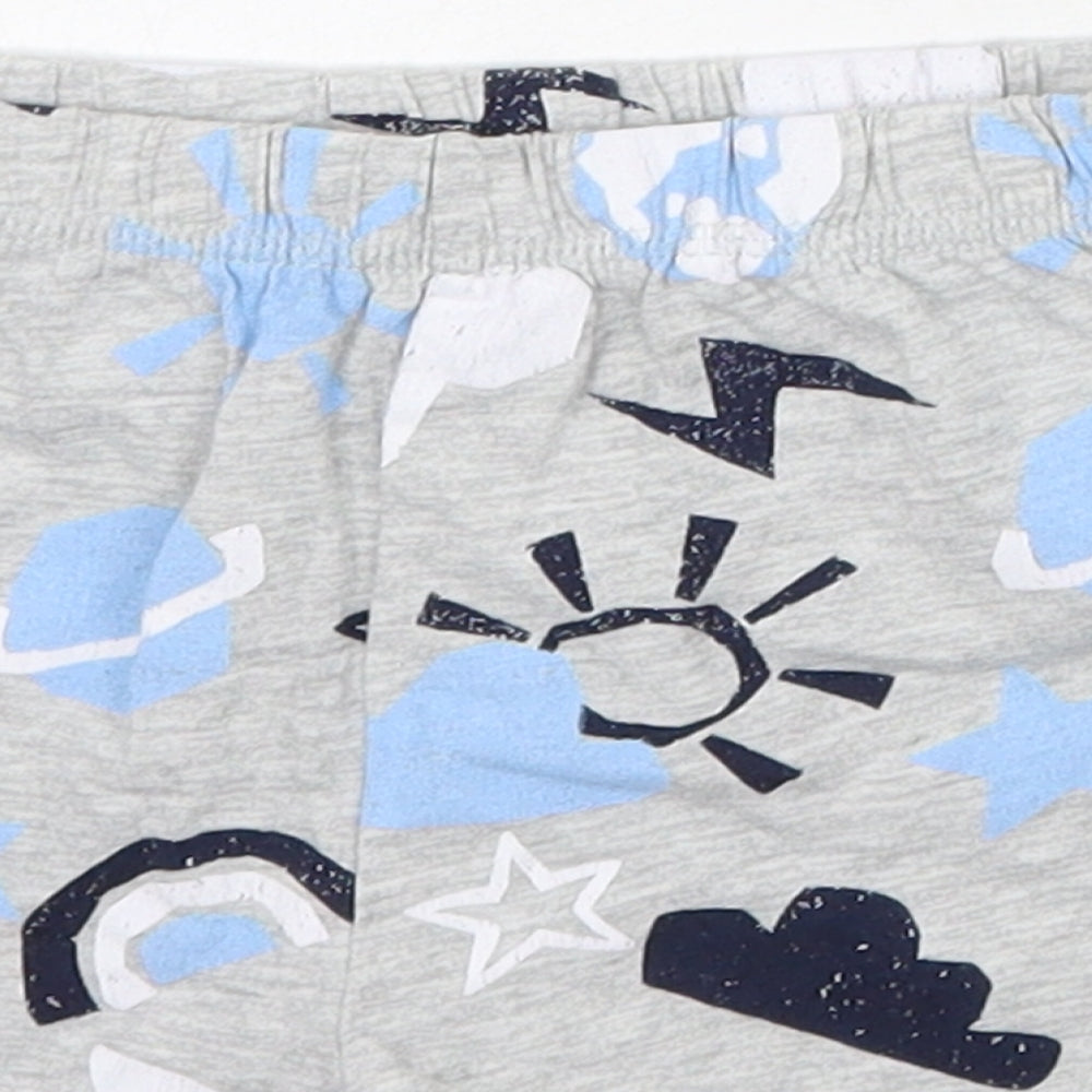 George Boys Grey Geometric  Sweat Shorts Size 3-4 Years