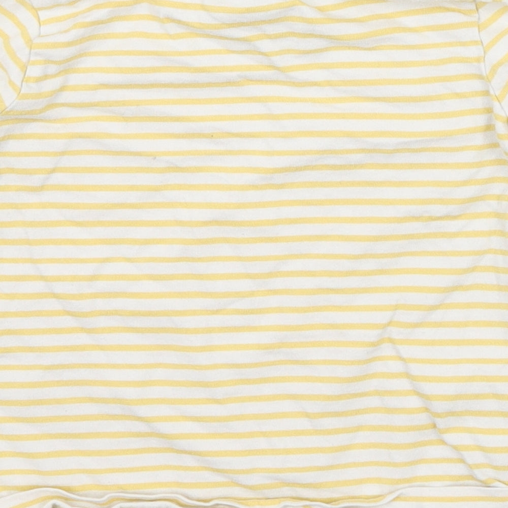 George Girls Yellow Striped  Basic T-Shirt Size 3-4 Years  - Disney