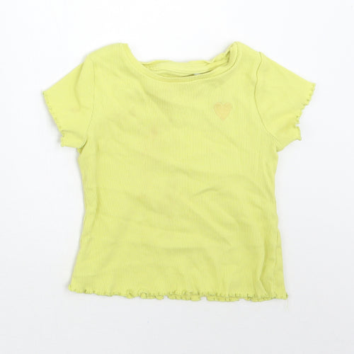 George Girls Green   Basic T-Shirt Size 12-18 Months