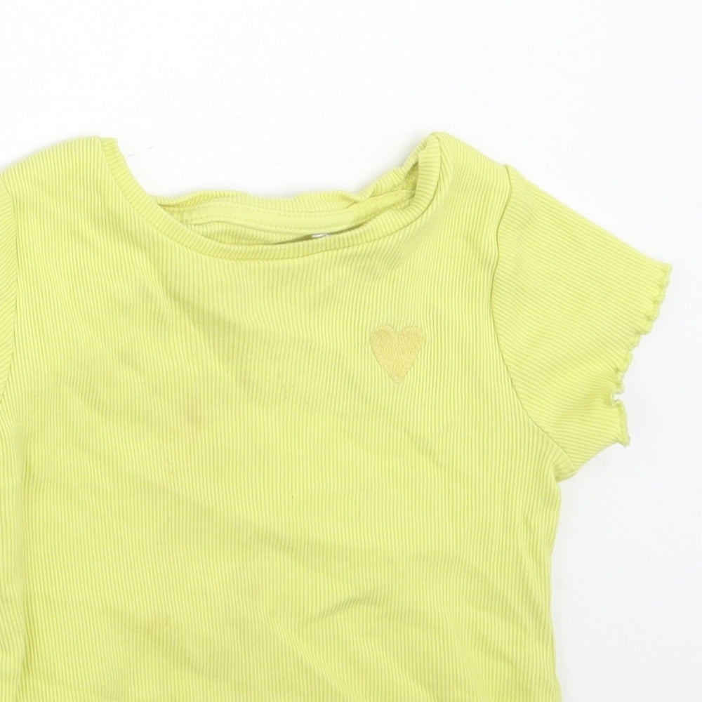 George Girls Green   Basic T-Shirt Size 12-18 Months